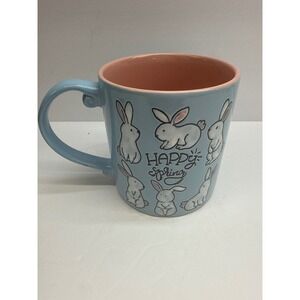 Spectrum Design Happy Spring Bunny Coffee Mug Blue Pink Easter Rabbit 2022